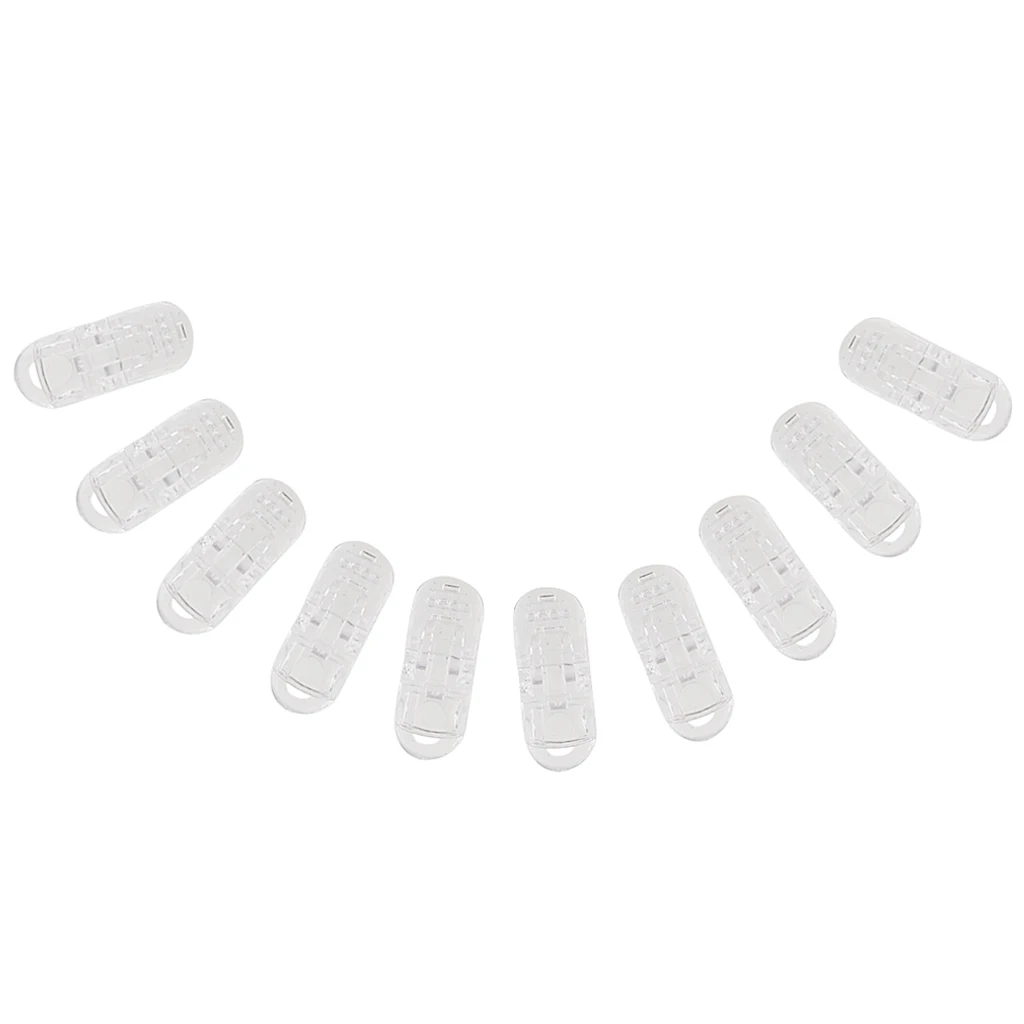 Pack of 10 Clear Baby Pacifier T Shape Clips for Soother/Dummy/Bib/Suspender/Paci/Toy Holder with Gripping Teeth | Детская одежда и