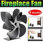 Тепловой каминный нагреватель, нагревательный вентилятор с пятью лопастями, эффективный нагреватель воздуха, эффективное распределение тепла