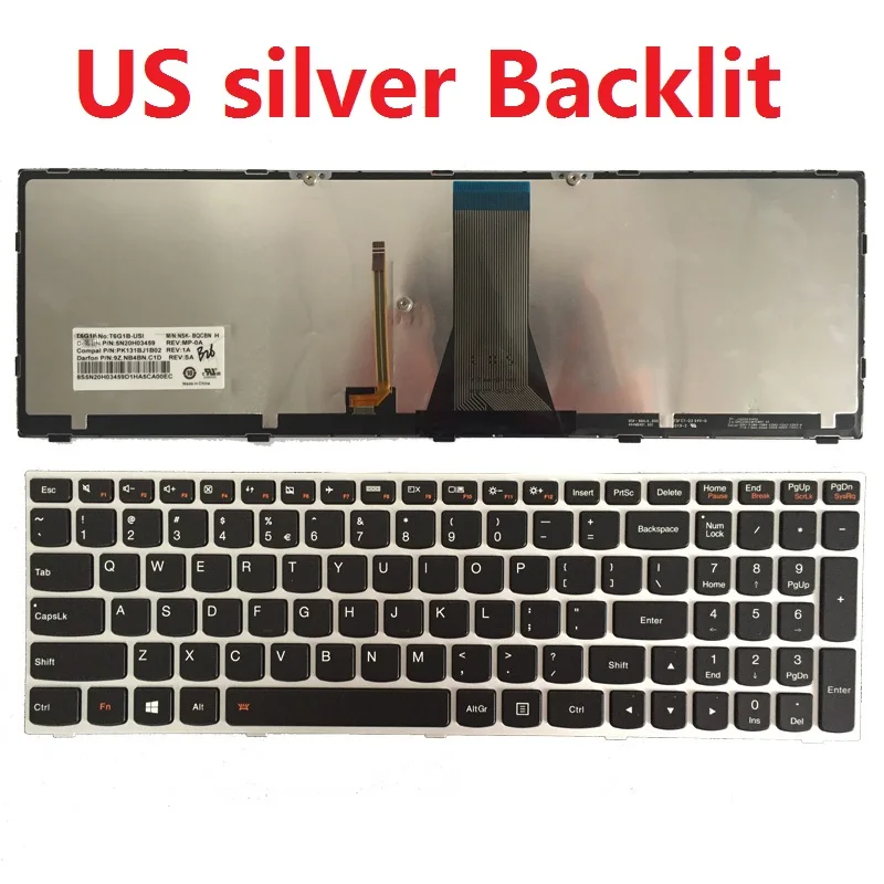 US/UK/SP/испанская клавиатура для LENOVO B70-80 E50-70 E50-80 B71-80 1D E51-80 25214755 PK1314K3A00 | Компьютеры и