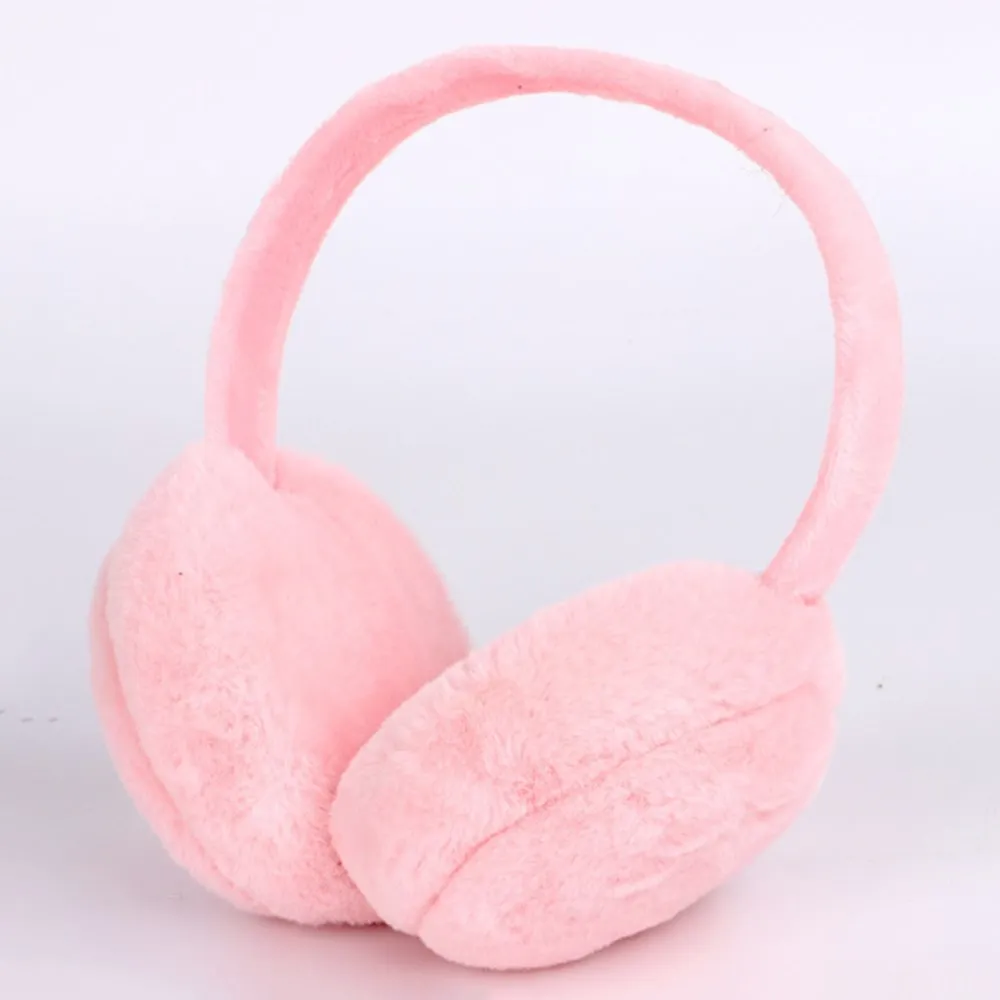 1 шт. винтажные плюшевые наушники однотонные мягкие теплые с ушками для детей