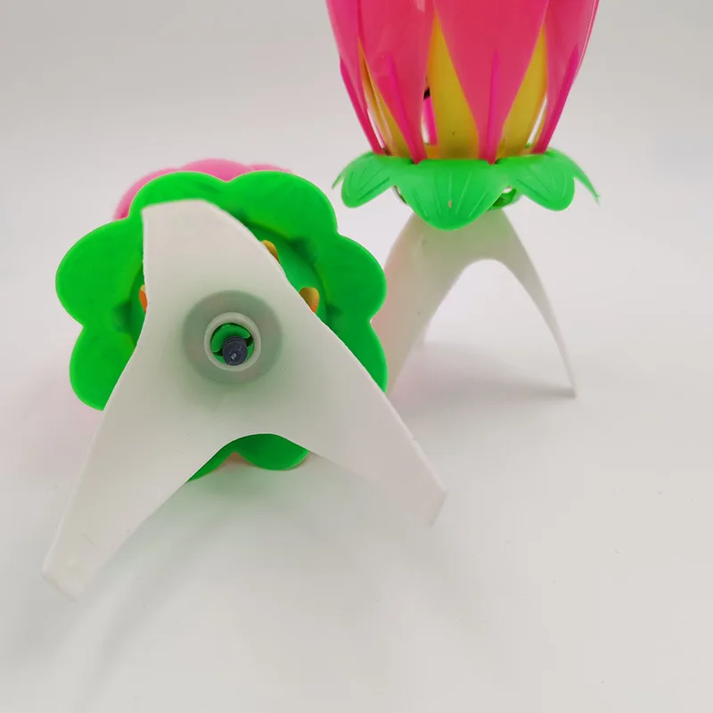 Свечи для торта в форме цветка лотоса музыкальные свечи художественные DIY