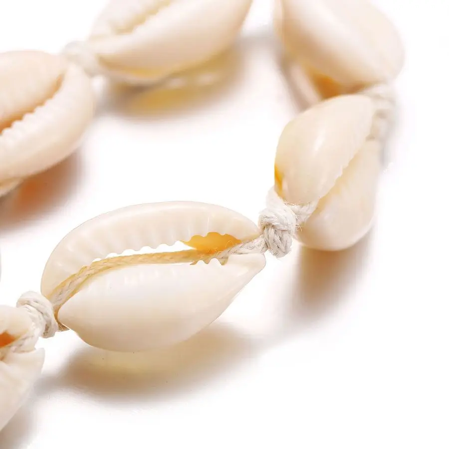 Boho натуральный корпус браслет для ног белая веревка ножные браслеты с цепочкой