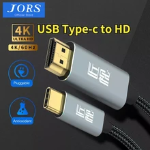 JORS USB Type C to HDMI-Compatible Cable 4K 3D HD Thunderbolt 3 Adapter For Phone MAC HuaWei P30 Pro Matebook Xiaomi Projector
