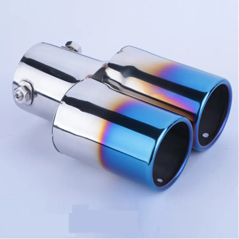 Автомобильный Круглый глушитель выхлопной трубы наконечник из нержавеющей