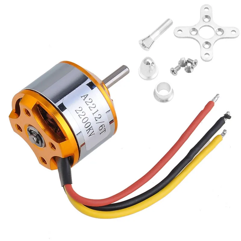 2021 Новый A2212 2200KV 6T Мотор внешний бесщеточный для радиоуправляемого самолета