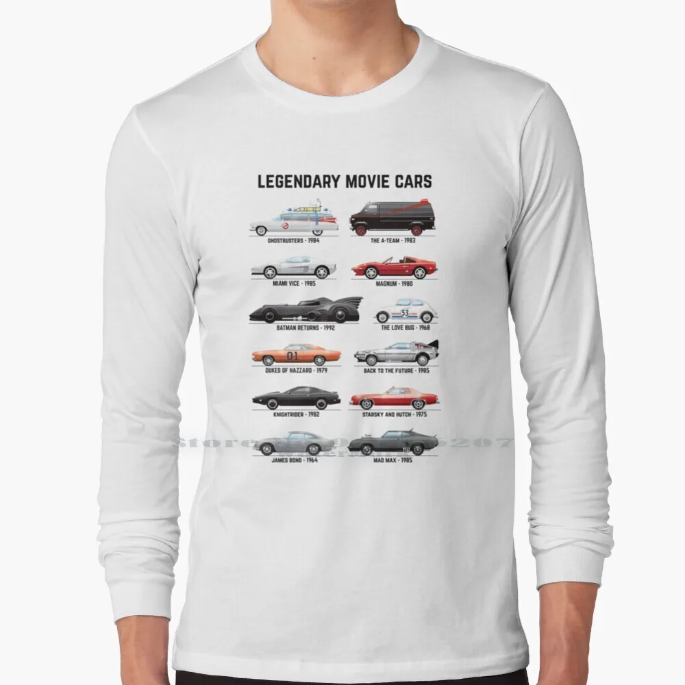 

Classic Movie Cars T Shirt 100% Pure Cotton Cars Automobiles Movies Tv Shows Tv Cops Classic Cars Legendary Cars Movie Cars Tv