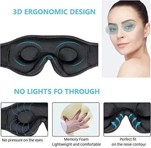 Наушники для сна Bluetooth 5 0 Беспроводная 3D маска глаз стандартная боковых сонников
