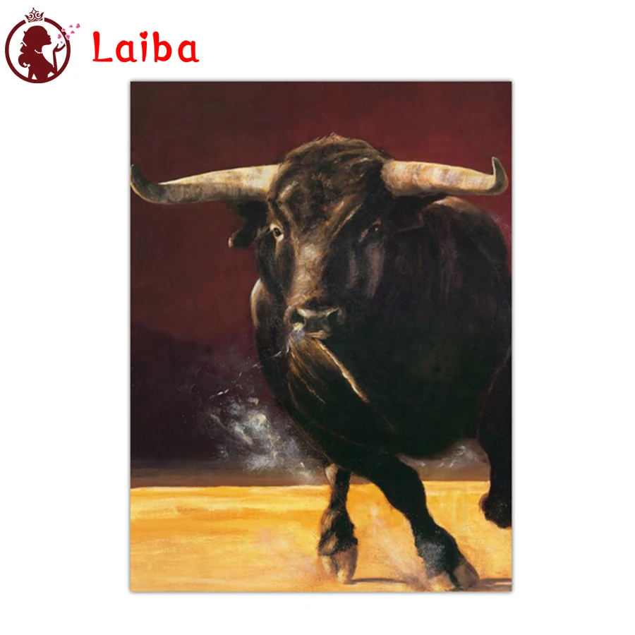 

Full Square Diamond Abstract animal bull Embroidery Sale Gift Handicraft Diamond Painting Cross Stitch Home Decoration
