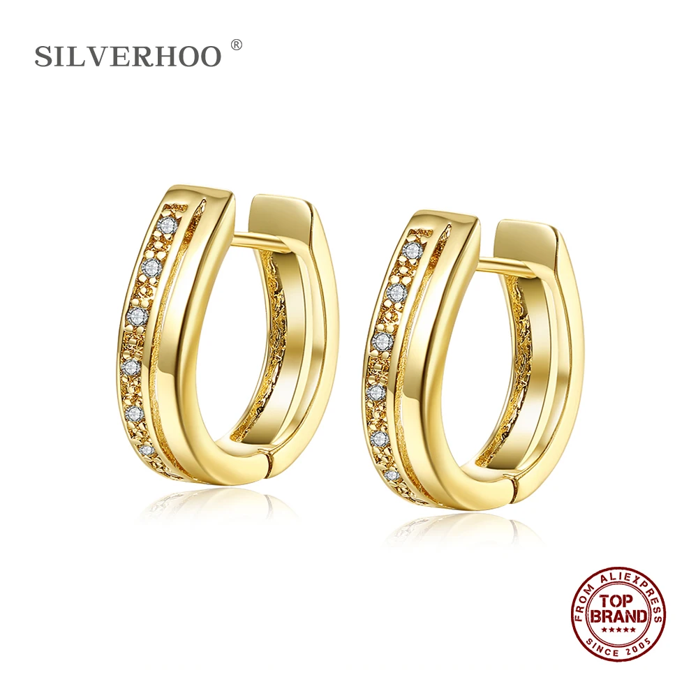 SILVERHOO, Ретро стиль, панк, геометрические серьги для ушей, клипсы, манжета, серьги для женщин, не пирсинг, клипсы, серебряные, золотые ювелирные серьги, серьги-манжеты