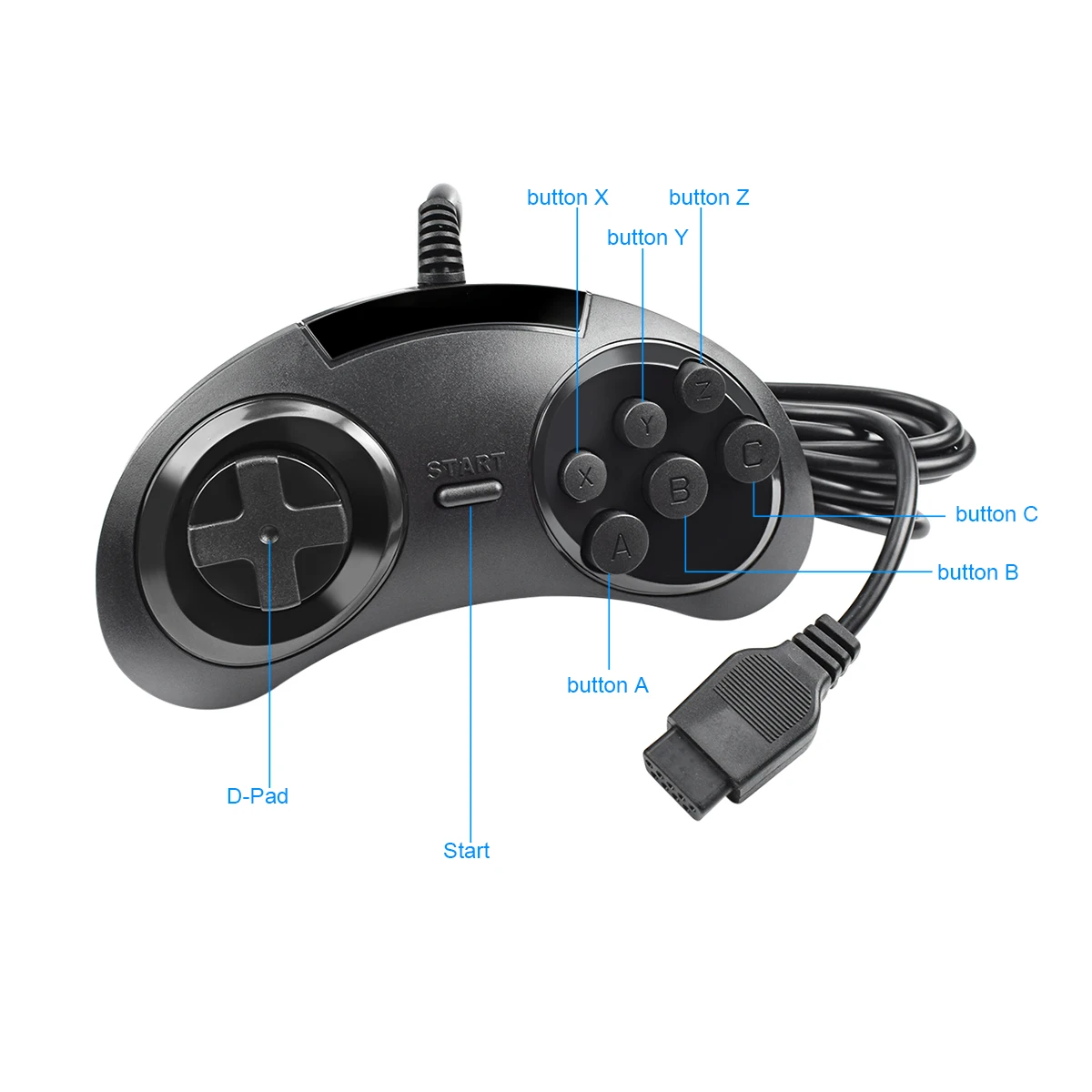 Игровая консоль с 2 джойстиками для 16-битных видеоигр Ретро миниатюрная 68