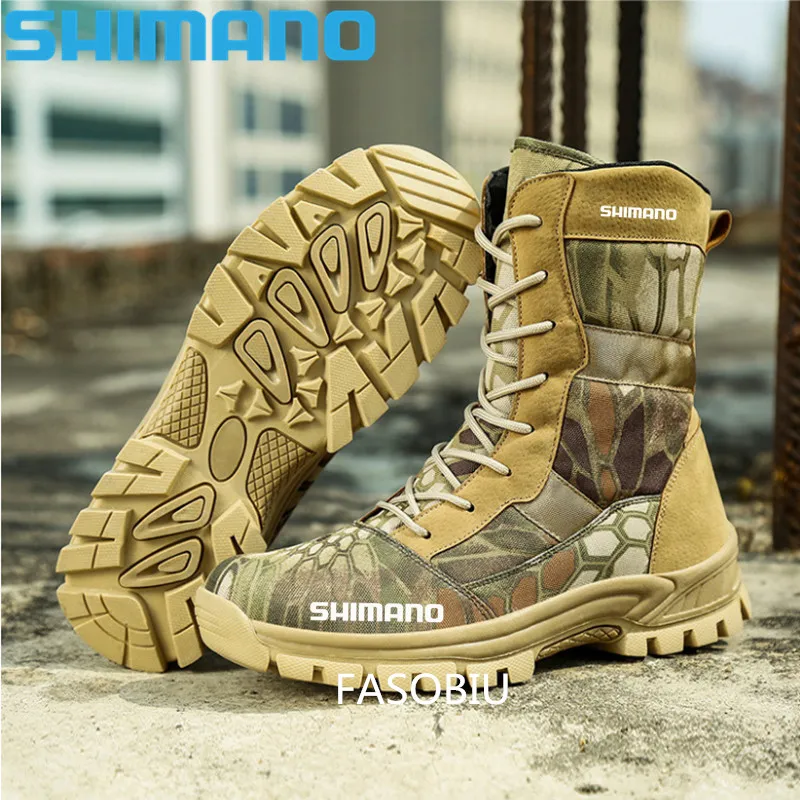 

Shimano New High Quality Hiking Shoes Autumn Winter Outdoor Mens Sport Trekking Mountain Boots Waterproof Climbing Fishing Shoes