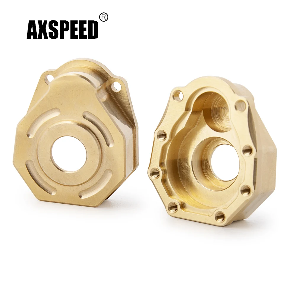 

AXSPEED 2Pcs Brass Steering Knuckle Portal Cover Counterweight Housing for Traxxas TRX4 TRX-4 TRX-6 1/10 RC Crawler Car Parts