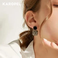 resplendent square earrings for woman advanced fashion female simple earrings queens temperament earrings 2021 trend