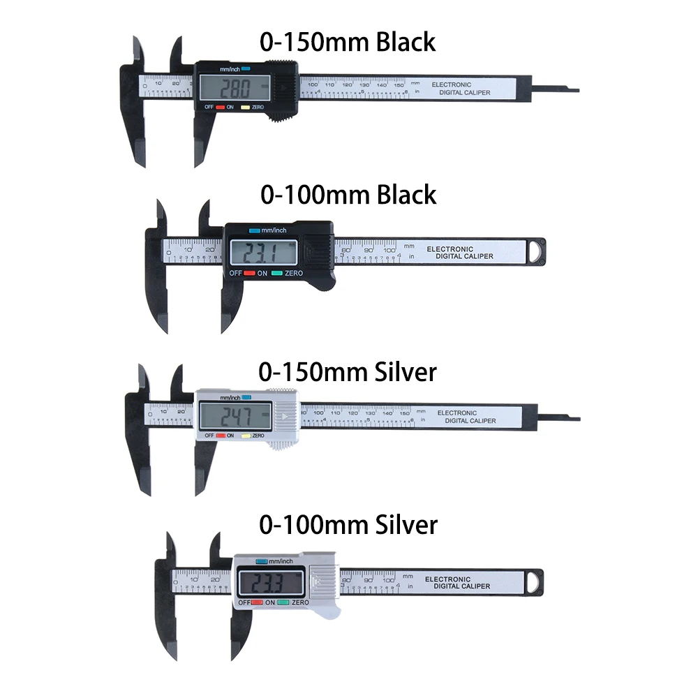 

100/150mm Vernier Calipers Electronic LCD Digital Micrometer Messschieber Gauge Ruler Home Student Mini Measuring Tool
