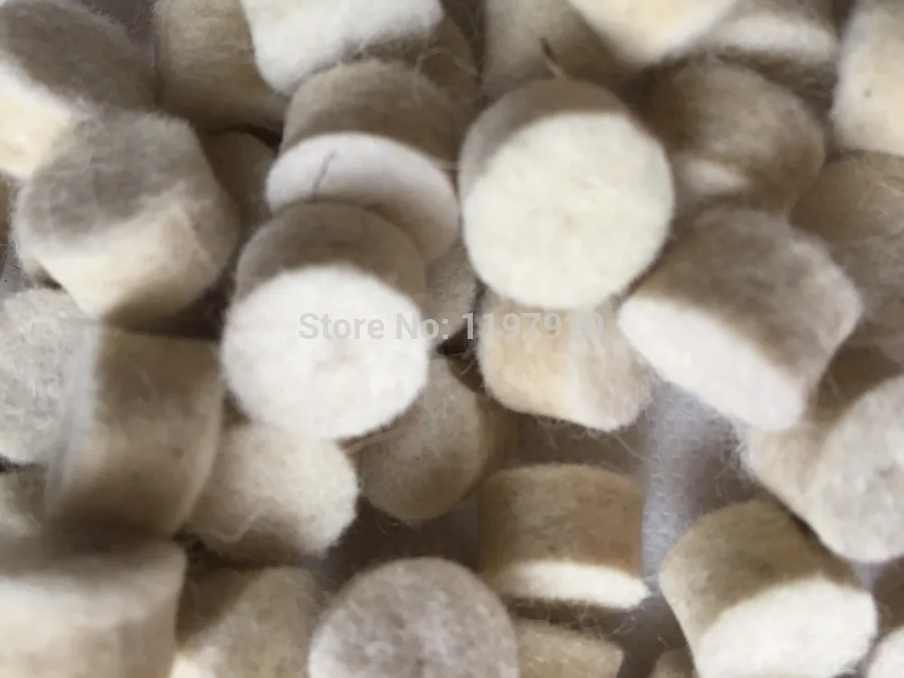 Полировальное круглое колесо Fixmee 100pc 13 мм из шерстяного войлока с 2 хвостовиками