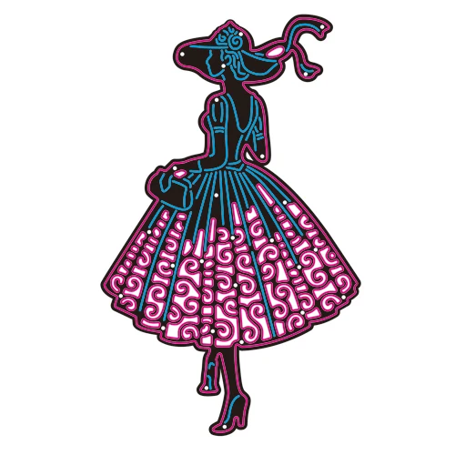 Модные женские трафареты для резки металла бумажные карточки скрапбукинга юбки