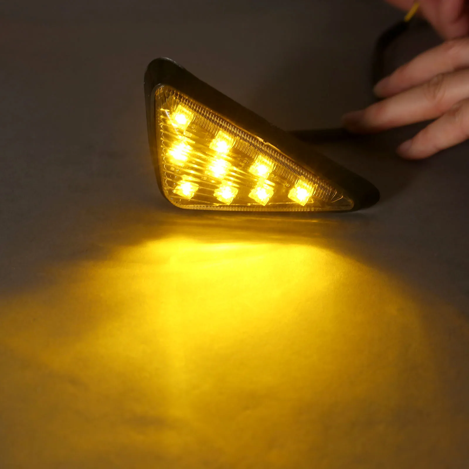 Светодиодный мотоциклетные поворотные сигналы светильник дыма Треугольники