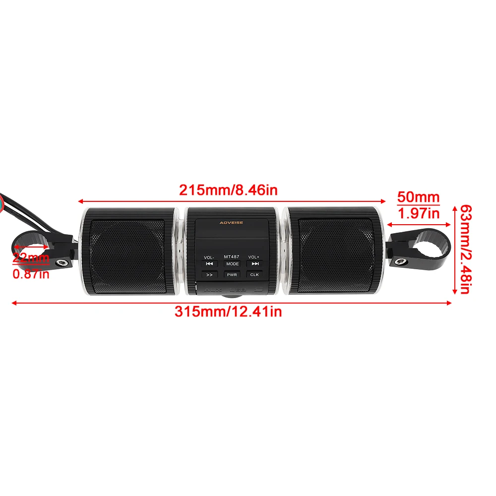 MT487 мотоцикл FM радио автомобильный Bluetooth стерео музыкальный плеер