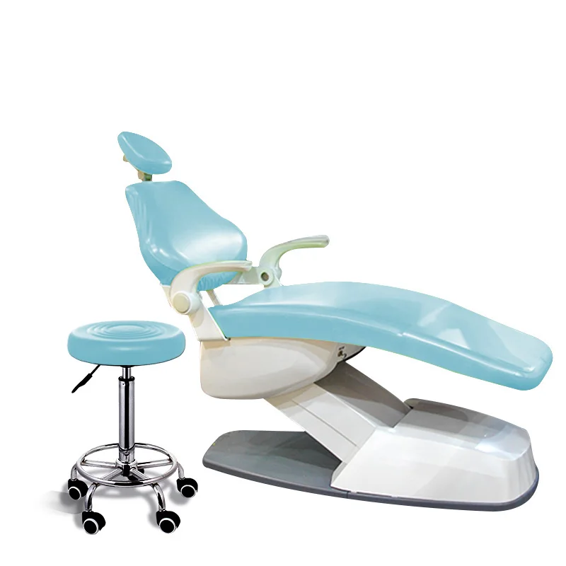 Light Blue Стоматологический PU кожаный стоматологический стул сиденья эластичные чехлы на кресла водонепроницаемый защитный чехол протектор стоматологическое оборудование 1 комплект - Color: Light Blue