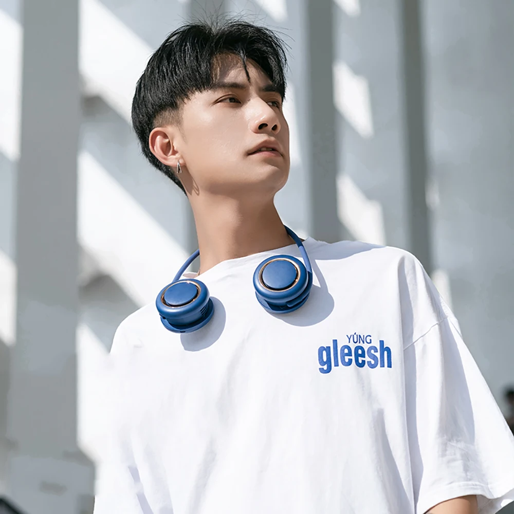 

2021 New Neck-mounted Fan USB Charging Air Cooler Fan Summer Outdoor Portable Air Conditioner