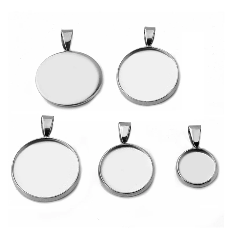 

Подвески для ювелирных изделий, пустые, из нержавеющей стали, 6, 8, 10, 12, 14, 16, 18, 20, 25 мм, 20 шт.