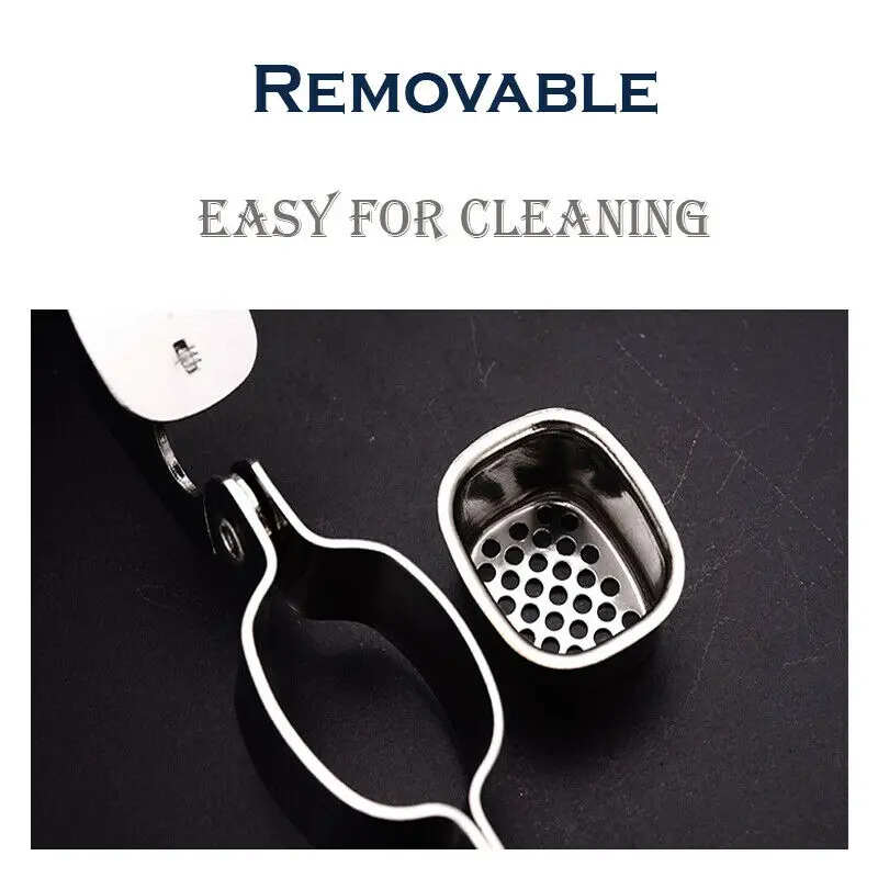 

Garlic Press Crusher Squeezer Masher Mincer Stainless Steel Manual Kitchen Tool