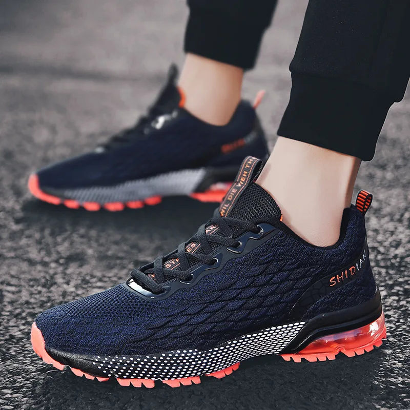 

New beads Running Sneakers Men's Lace Up Casual Fish Scale Outdoor Breathable Lightweight Fly Woven Sports Summer Shoes for Men