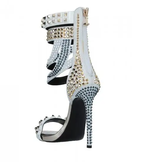 Moraima Snc Newest Rivets Studs Gladiator Heels Stiletto Heel Sandals Summer Sexy Open Toe Ankle Strap Thin Woman Shoes | Обувь