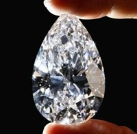 white sapphire 51 58ct 18x25mm pear faceted cut shape aaaaa vvs zircon loose gemstone
