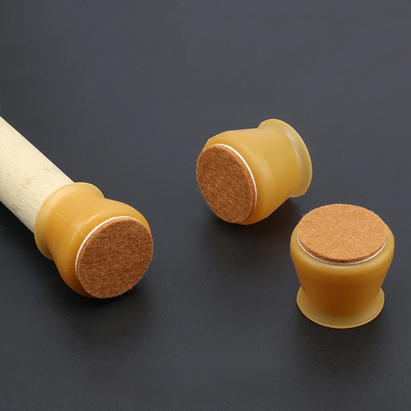 

Table Feet Caps Anti-slip Chair Leg Wood Floor Protection Mat Decor Silicon Furniture Leg Protectors Cover With Felt Pads