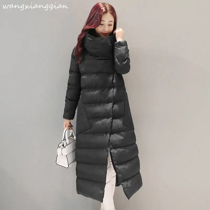 Женские парки Элегантные зимние теплые женские куртки с воротником стойкой