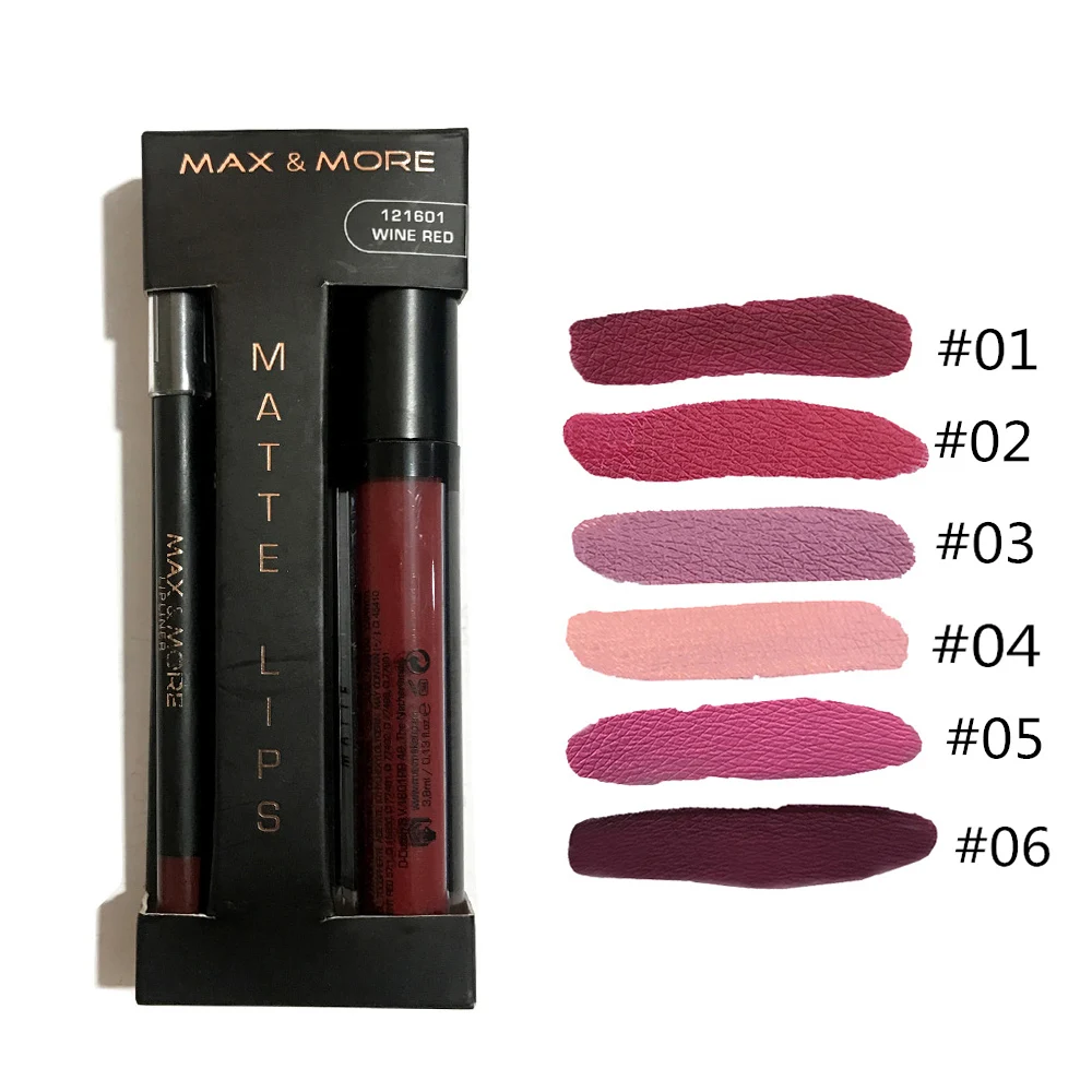 Косметика для губ помада с набором карандашей водостойкий стойкий оттенок