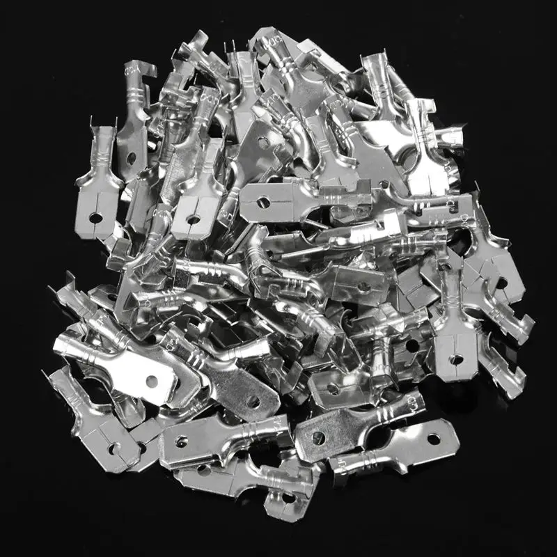 6 3 мм Мужские электрические Лопата обжимные клеммы соединители проводов 100 шт |