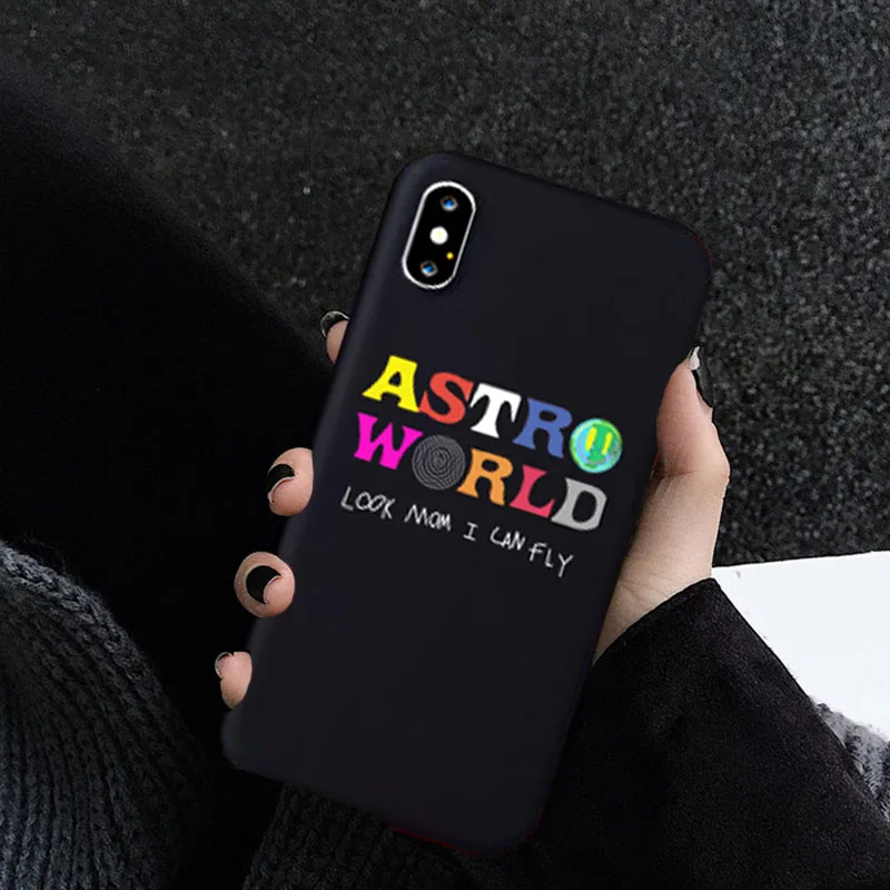 Чехол для телефона GYKZ Funny Letter Astroworld iphone 7 11 Pro XS MAX XR X 6s 8 Plus Look Mom I Can Fly Candy Color мягкий