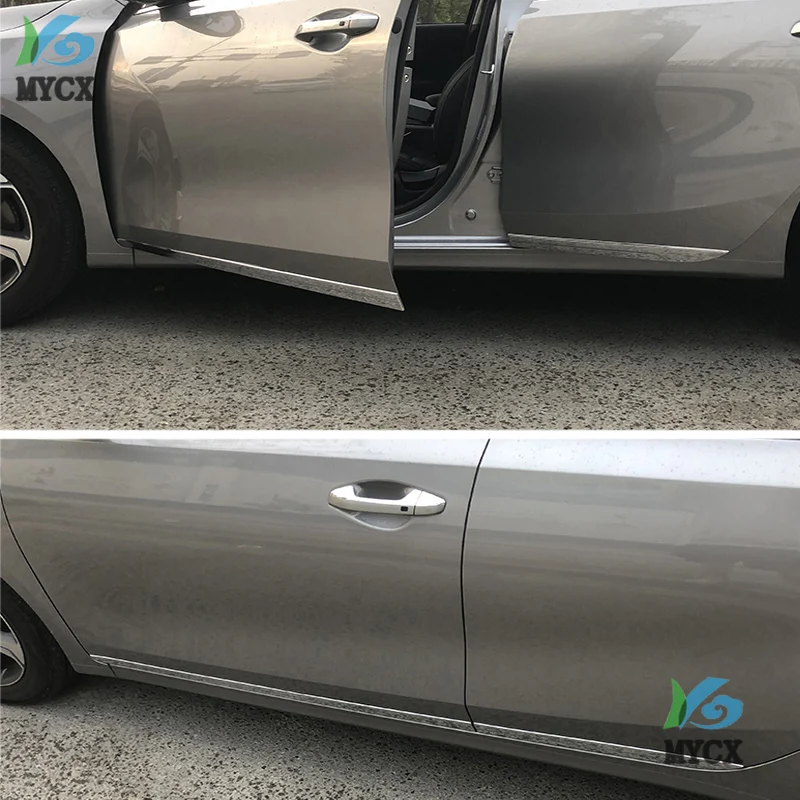 Хромовые формовочные полоски для корпуса дверей Kia Cerato новые брендовые