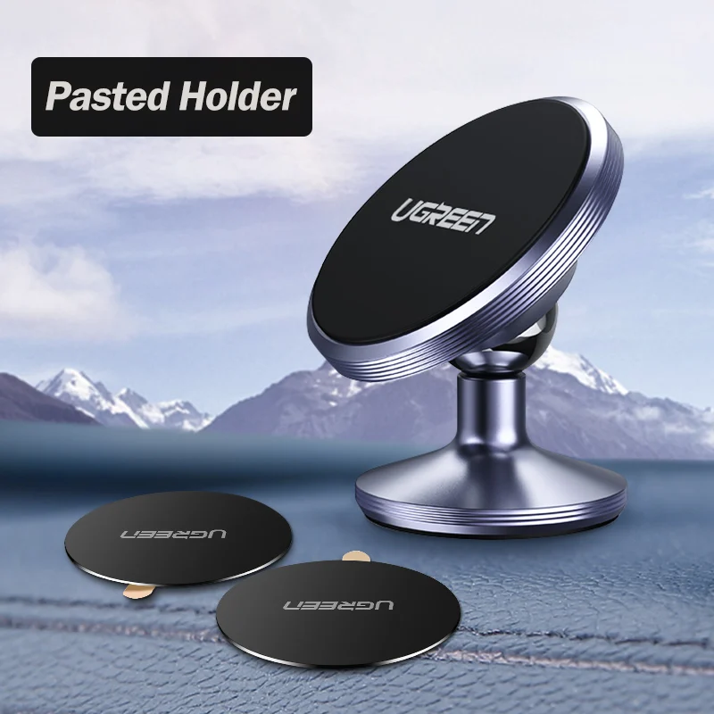 Grey Air Vent Type Ugreen Магнитная телефон Автомобильный держатель 360 градусов мобильного телефона Air Vent Стенд держатель для iPhone 7/6 Samsung S8 смартфон стенд - Цвет: Grey Air Vent Type