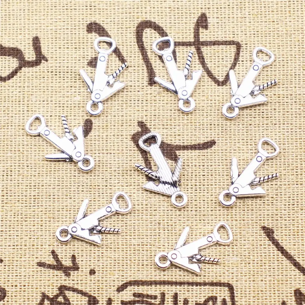 

Charms For Bracelet Making 20pcs 21x13mm Antique Silver Color Corkscrew Charms