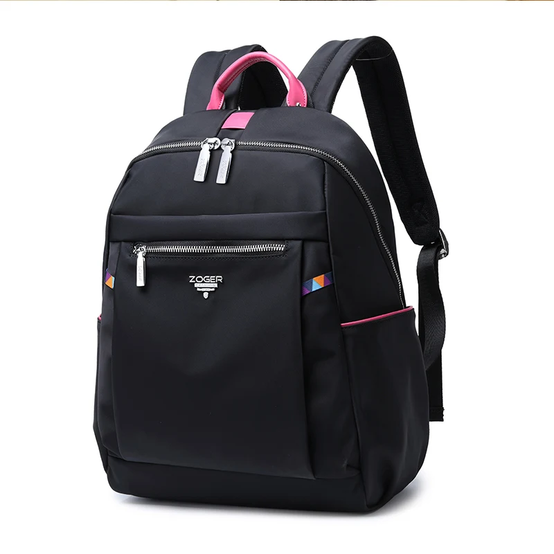 ZOGER travel shoulder high quality laptop bag Oxford canvas casual lady lightweight large capacity backpack for girls in their 2