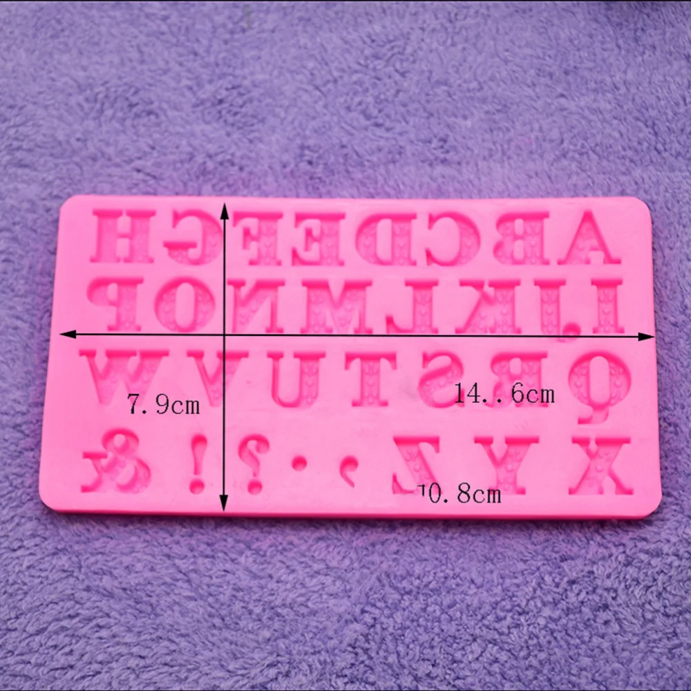 1pc Letter Silicone Mold Bakeware Cake Decorating Tools Dessert Chocolate Ice Cube Fondant |