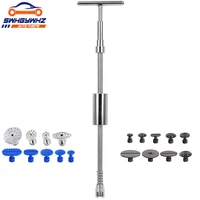 paintless dent repair puller kit dent puller t bar tool with dent removal pulling tabs for car auto body hail damage dent remova
