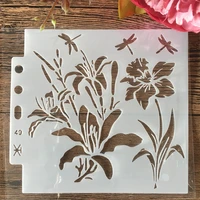 1413cm dragonfly grass flower diy layering stencils wall painting scrapbook coloring embossing album decorative template