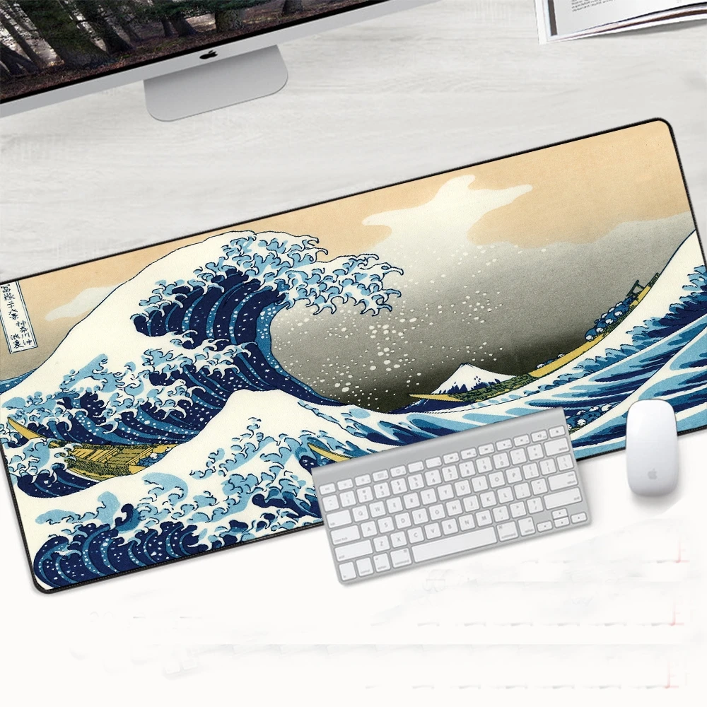 

Simple Art Mouse Pad Gamer Notbook Mouse Mat Gaming Mousepad Waves HD Print Pad Mouse PC Desk Keyboard Padmouse Mats for CS GO