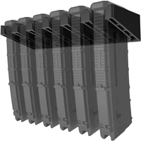 6 slot wall mounted magazine bracket solid abs standard storage rack display rack pmag wall mount