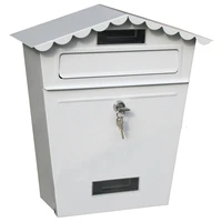 lockable secure mail letter post box vintage stainless steel metal mailbox garden ornament retro wall mounted mailbox home decor