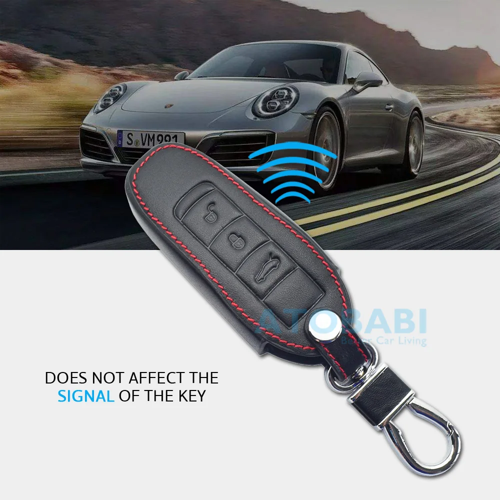 Кожаный чехол для автомобильного ключа Porsche Cayenne 911 996 Panamera Macan Boxster 986 987 981 3 кнопки