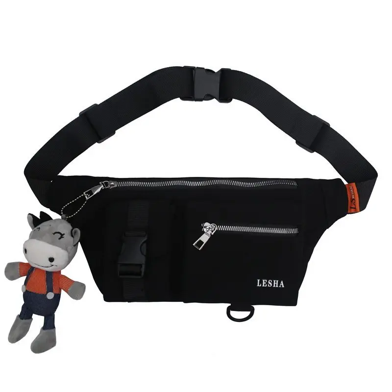 

Men Waist Bags Purse Fashion 2021 Crossbody Bag Nylon Black Travel Hip Belt Pack Unisex Chest Pouch Trend Waist Pack Phone Pouch