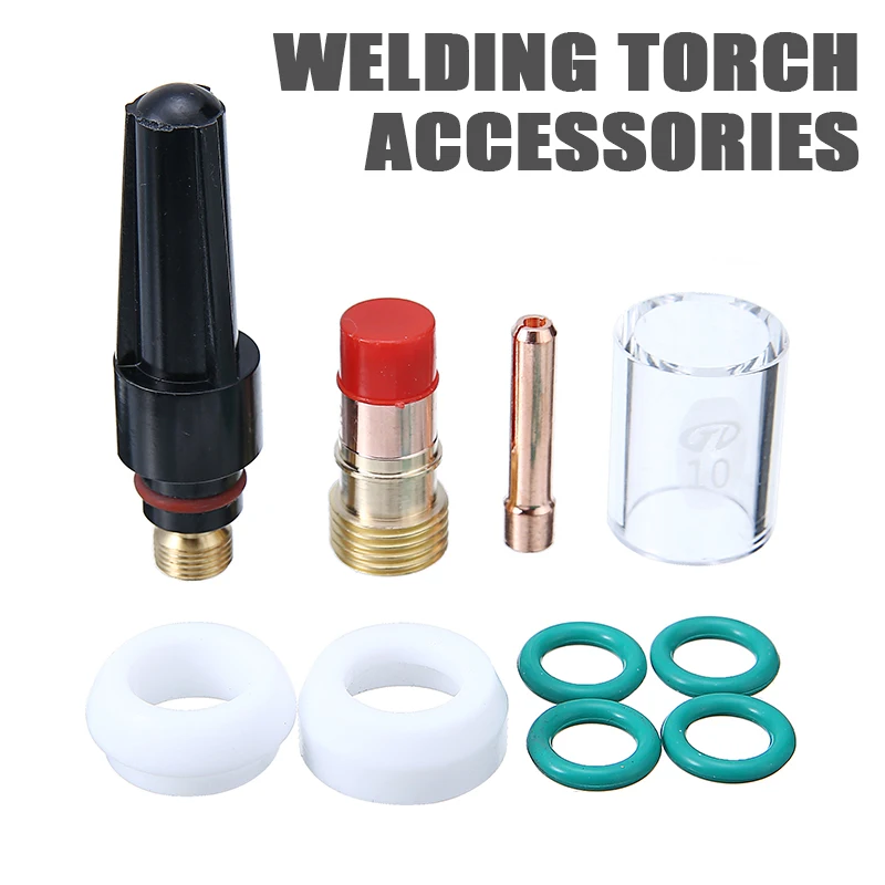 Сварочный фонарь TIG набор из 10 шт. газовая линза #10 чашка пирекс для 18/26/3/32 &quot