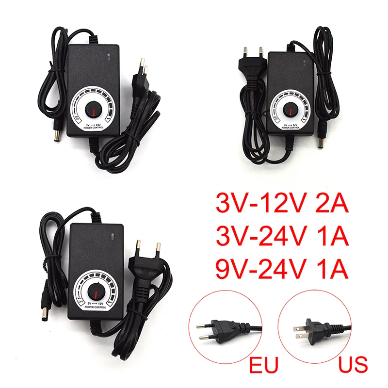 Регулируемый адаптер питания переменного тока в постоянный ток 12 Вольт 1 3 9 В 24 36