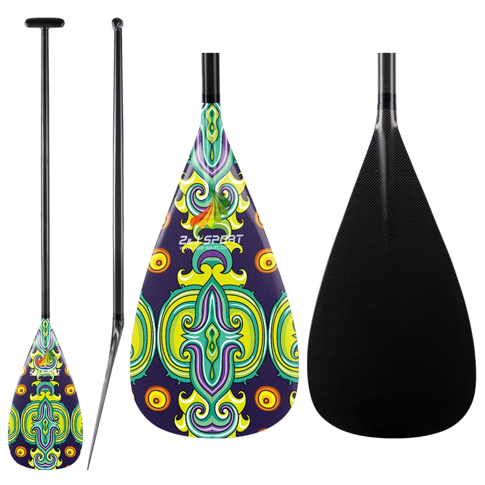 Легкого углеродного волокна Аутригер каноэ OC Paddle с Графика на лезвие из