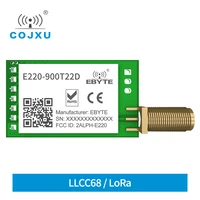 5pcs llcc68 rf lora module 868mhz 915mhz e220 900t22d v1 2 dip 22dbm 5km long range rssi ism fsk uart iot wireless tranceiver